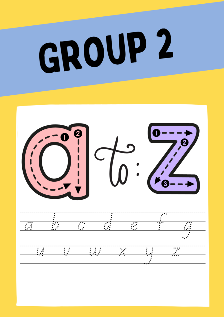 tracing letters a-z